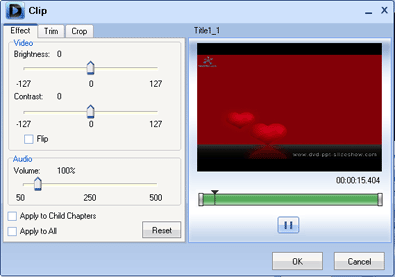 Settings for Conversion