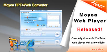 PPT for web converter - convert powerpoint to flv, mp4 for web player