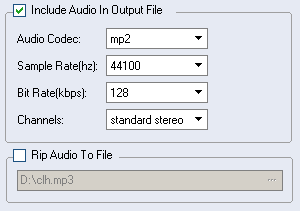 Audio Setting Interface