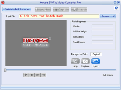 SWF to Video Converter Main Interface