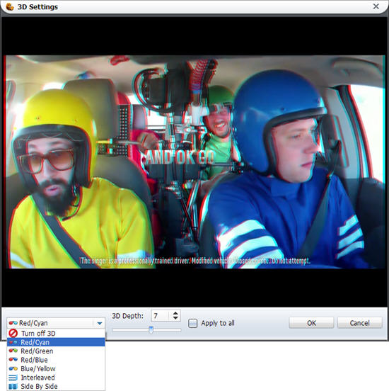 add 3dd effect to the video with Video Converter