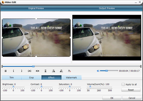 Video Converter can help you to add effects to the video