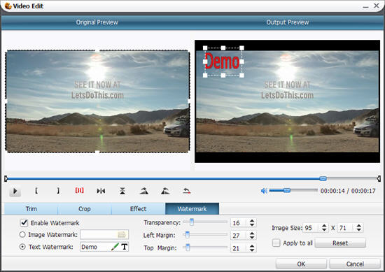 Video Converter can help you add watermark to the video