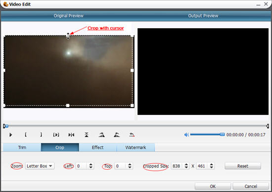Video Converter can help you crop the video