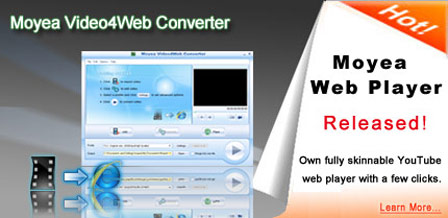 Video for web converter - convert video to flash video flv, mp4 for web player