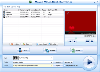 import video files to Video4Web Player import video files to Video4Web Player