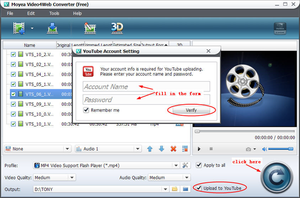 Upload video to YouTube automatically