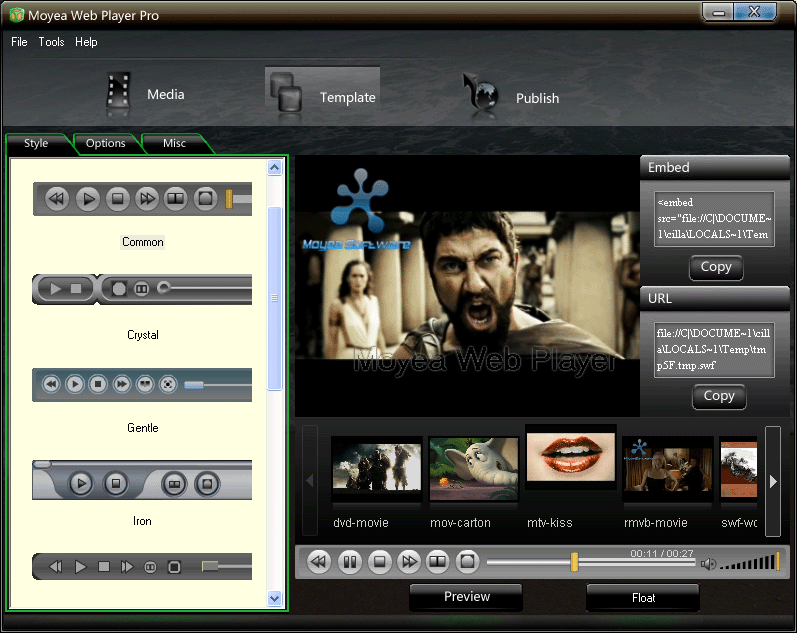 Make flash video player for web to play video